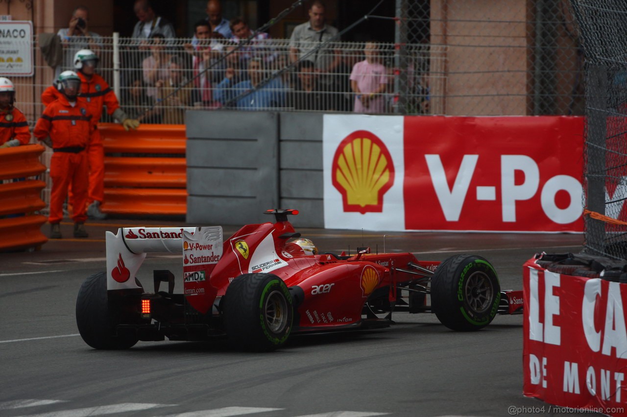 GP MONACO, 24.05.2012- Prove Libere 2, Fernando Alonso (ESP) Ferrari F2012 