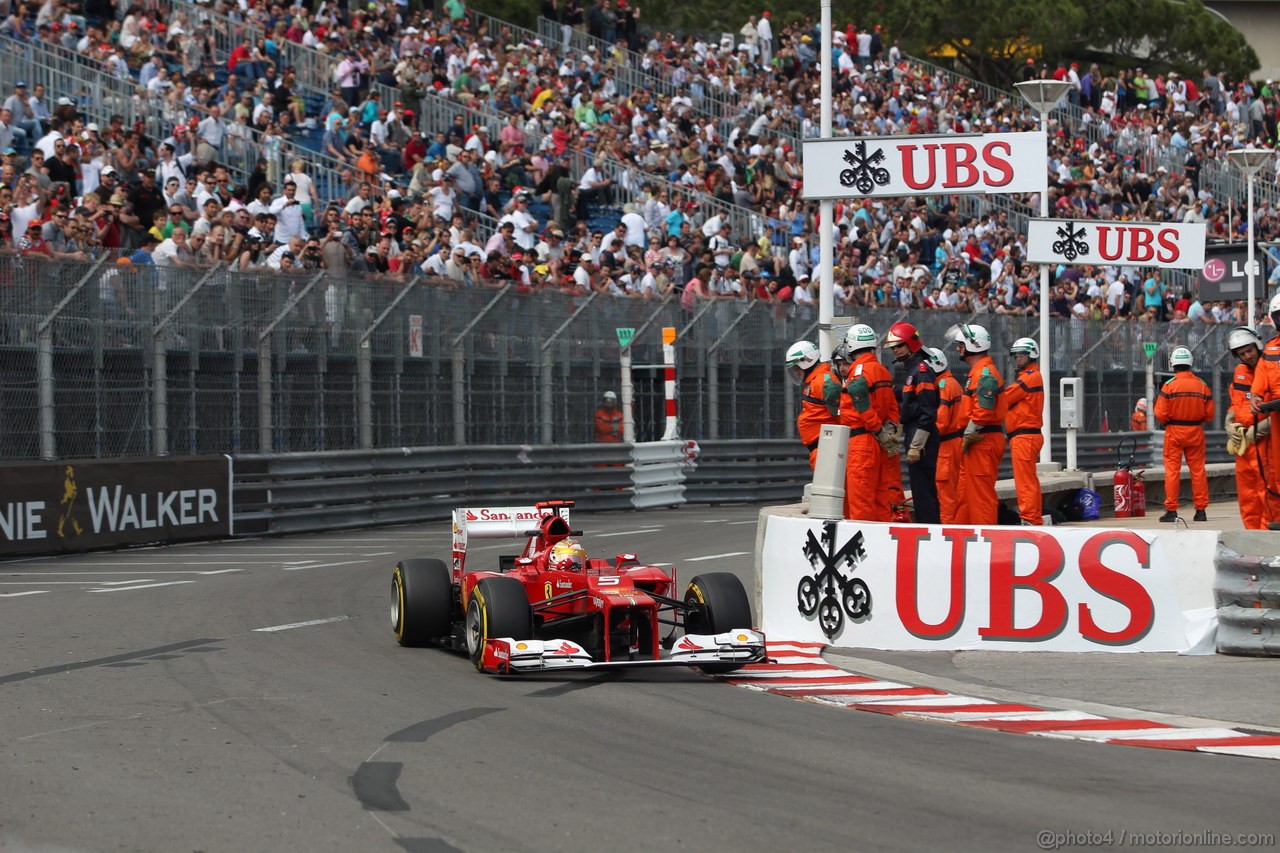GP MONACO, 24.05.2012- Prove Libere 2, Fernando Alonso (ESP) Ferrari F2012 