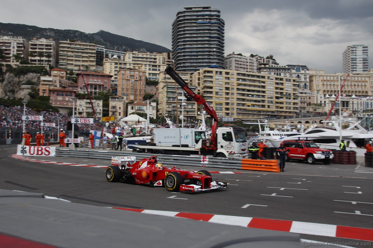 GP MONACO, 24.05.2012- Prove Libere 2,  Fernando Alonso (ESP) Ferrari F2012 