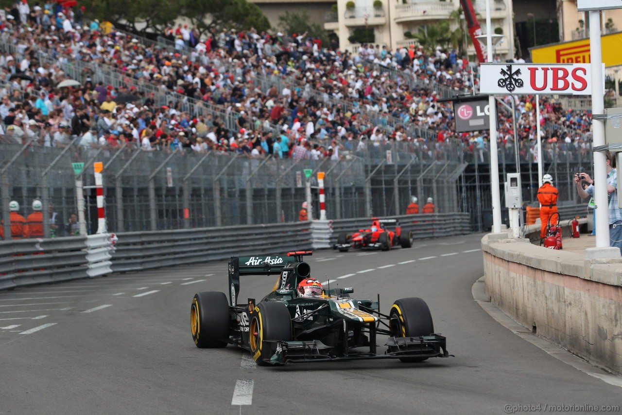 GP MONACO, 24.05.2012- Prove Libere 2,  Heikki Kovalainen (FIN) Caterham F1 Team CT01 