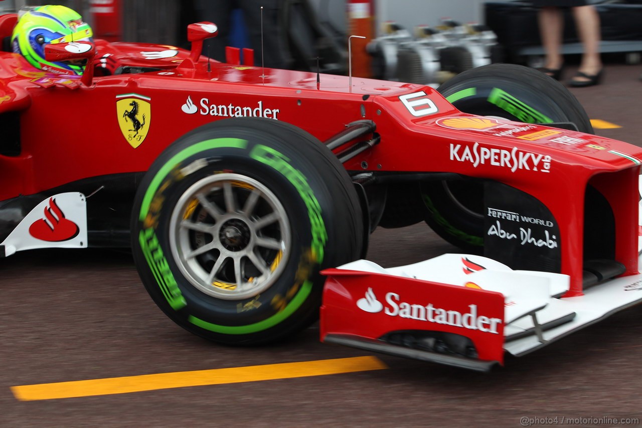 GP MONACO, 24.05.2012- Prove Libere 2,  Felipe Massa (BRA) Ferrari F2012 