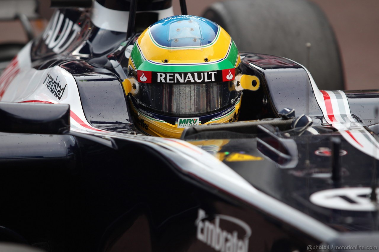 GP MONACO, 24.05.2012- Prove Libere 2,  Bruno Senna (BRA) Williams F1 Team FW34 