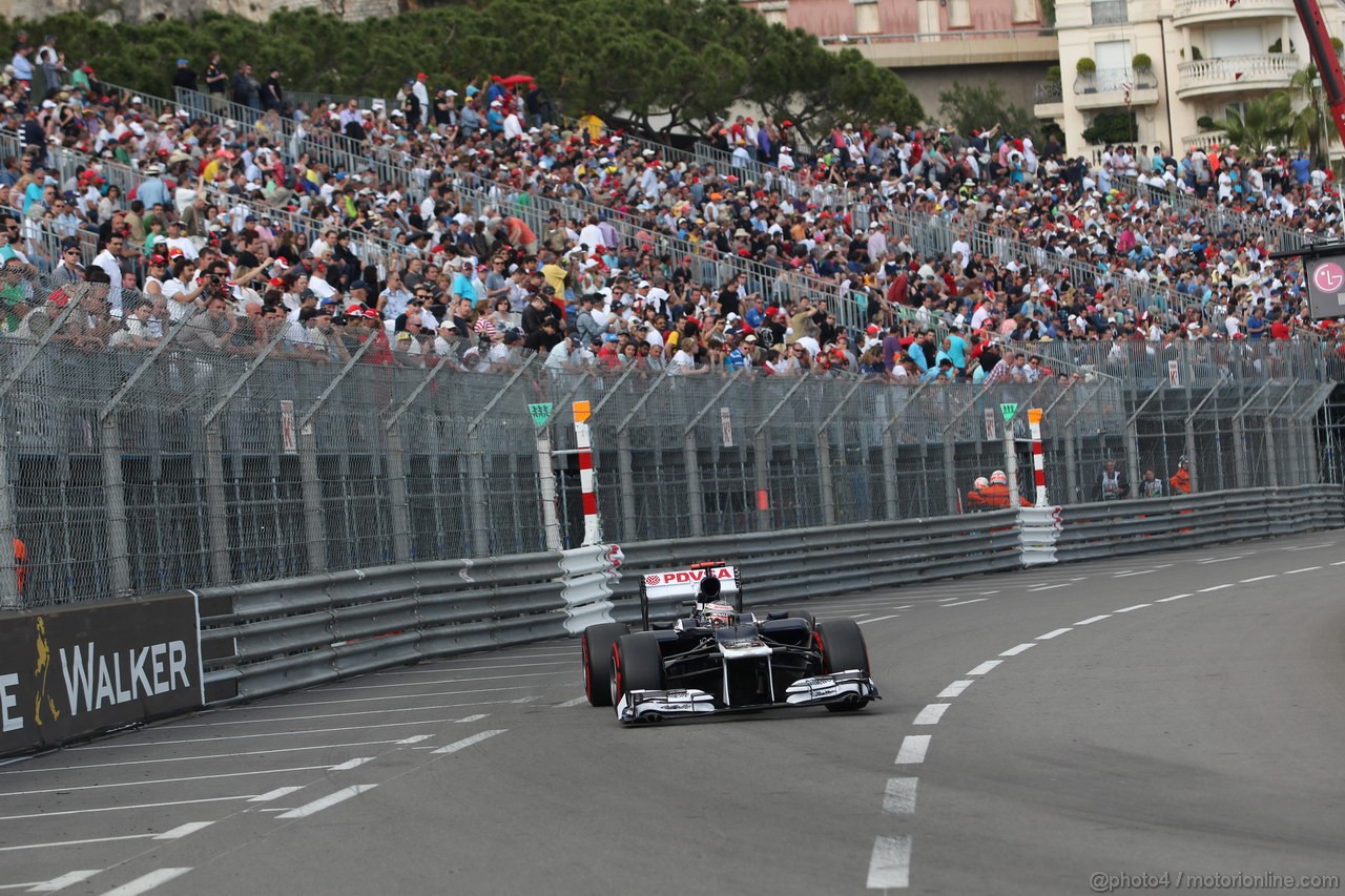 GP MONACO, 24.05.2012- Prove Libere 2,  Pastor Maldonado (VEN) Williams F1 Team FW34 