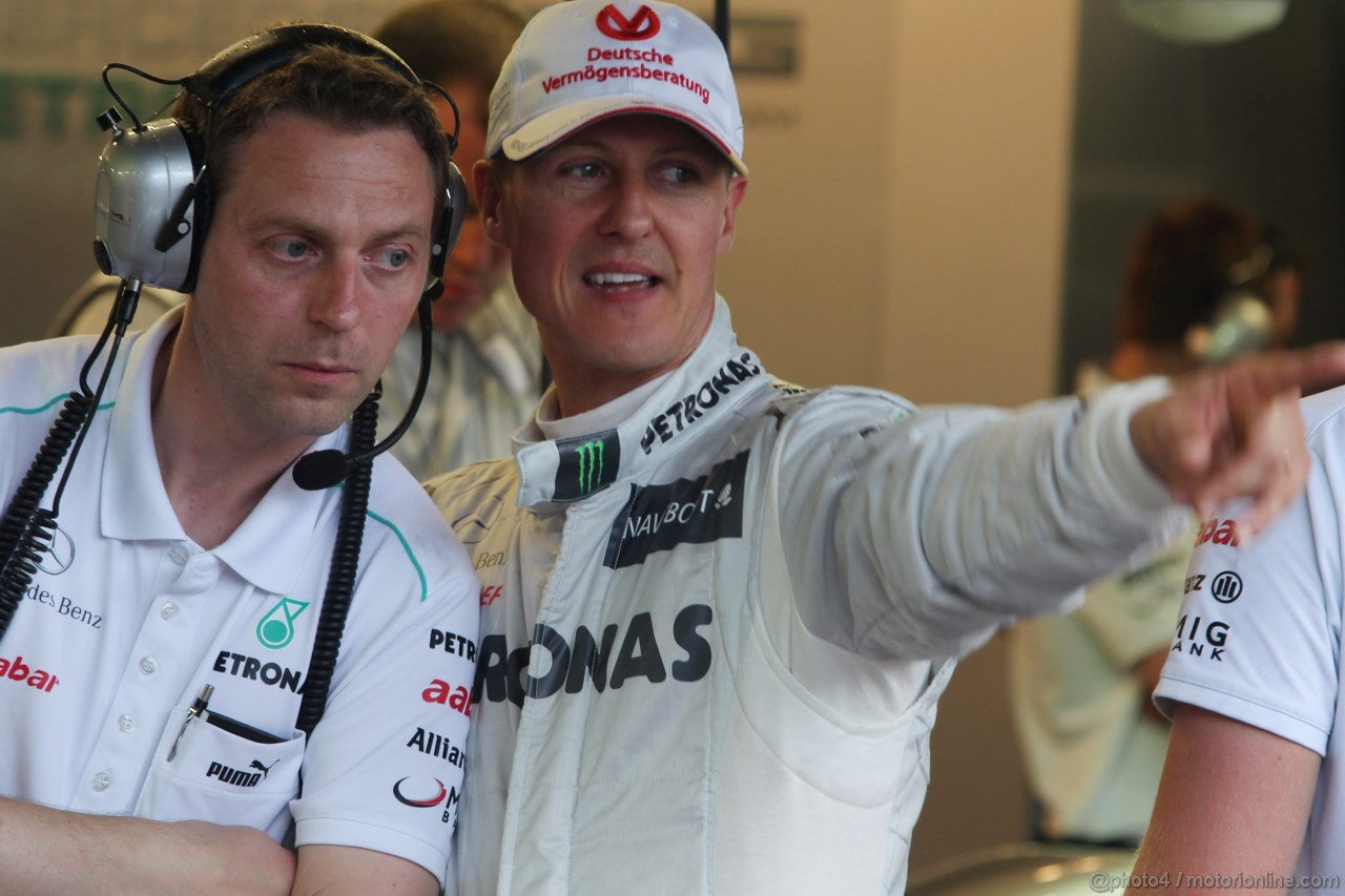 GP MONACO, 24.05.2012- Prove Libere 2,  Michael Schumacher (GER) Mercedes AMG F1 W03 