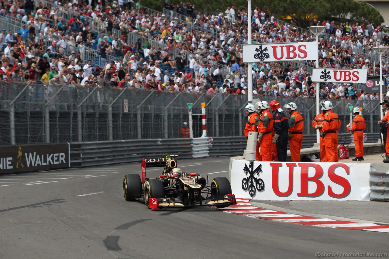 GP MONACO, 24.05.2012- Prove Libere 2,Romain Grosjean (FRA) Lotus F1 Team E20 