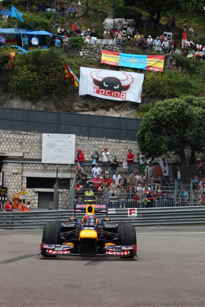 GP MONACO, 24.05.2012- Prove Libere 2, Mark Webber (AUS) Red Bull Racing RB8 