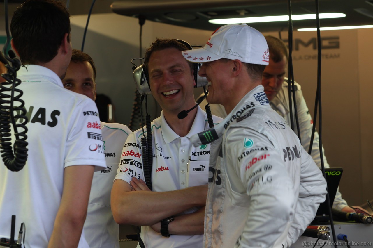GP MONACO, 24.05.2012- Prove Libere 2,  Michael Schumacher (GER) Mercedes AMG F1 W03 