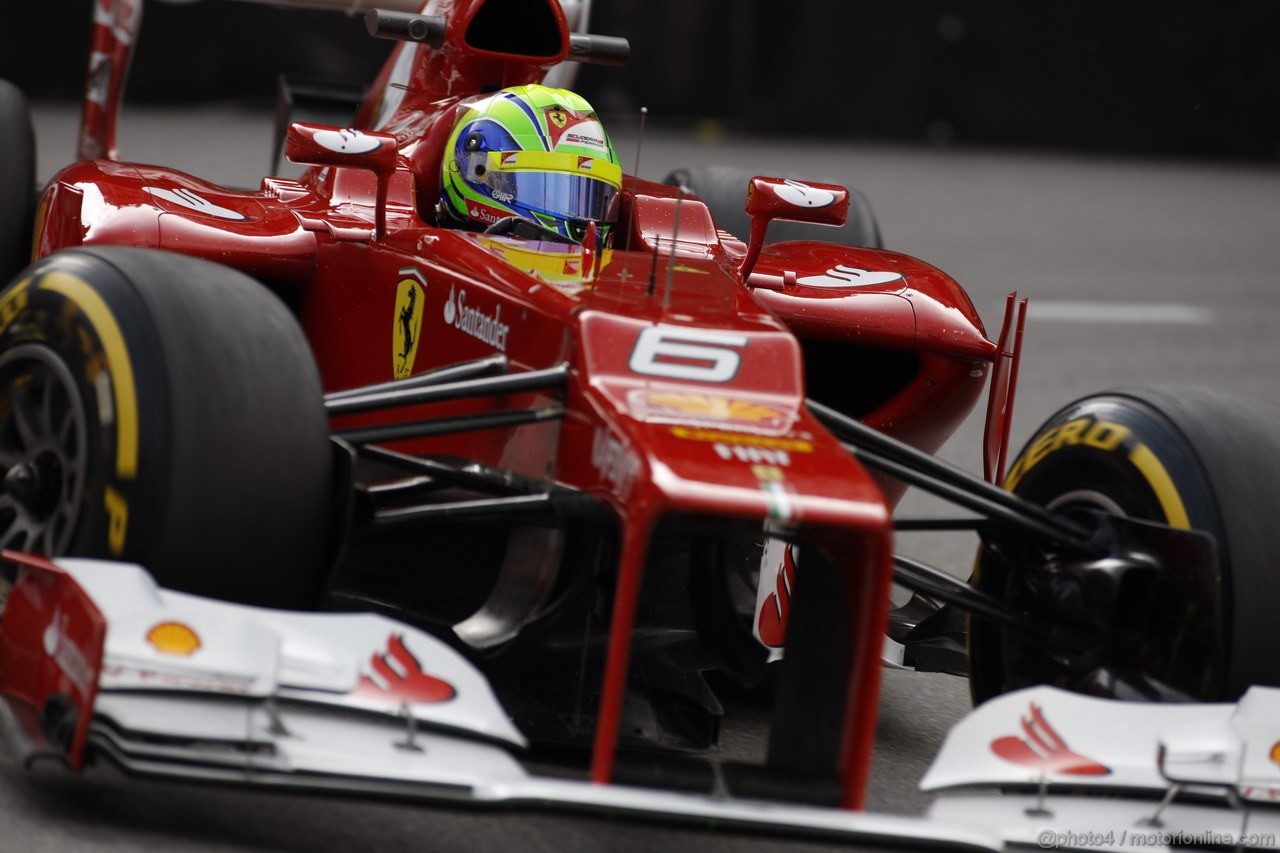 GP MONACO, 24.05.2012- Felipe Massa (BRA) Ferrari F2012 