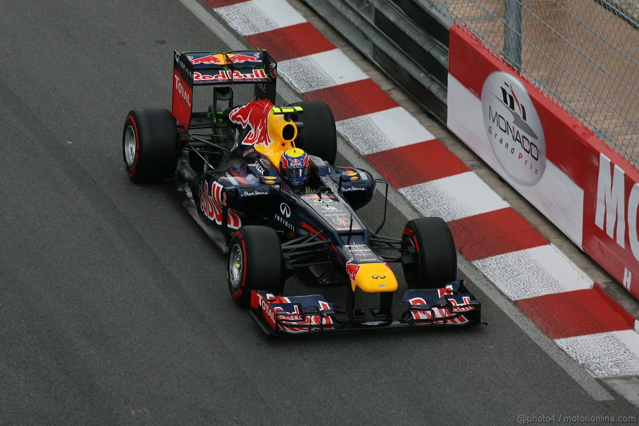 GP MONACO, 24.05.2012- Prove Libere 2, Mark Webber (AUS) Red Bull Racing RB8 