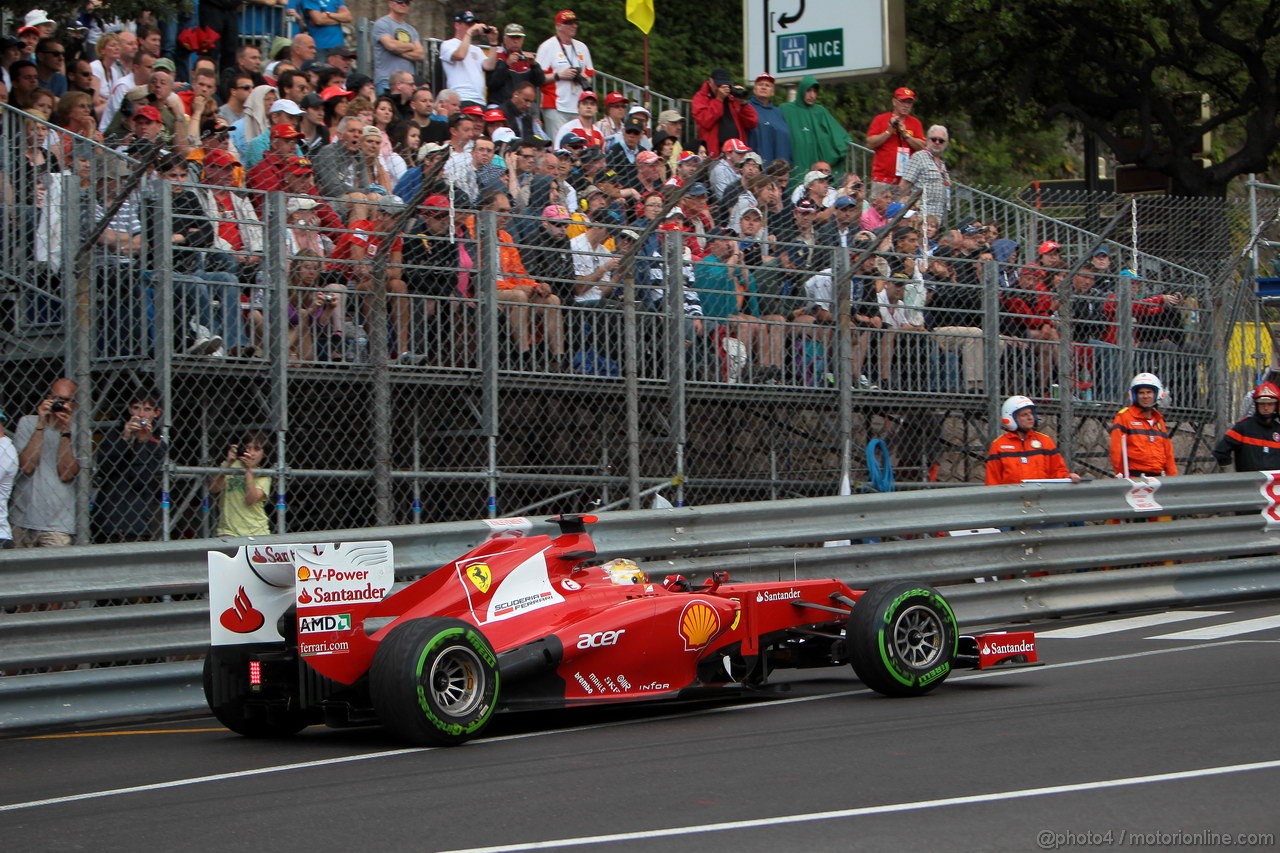 GP MONACO, 24.05.2012- Prove Libere 2, Fernando Alonso (ESP) Ferrari F2012 