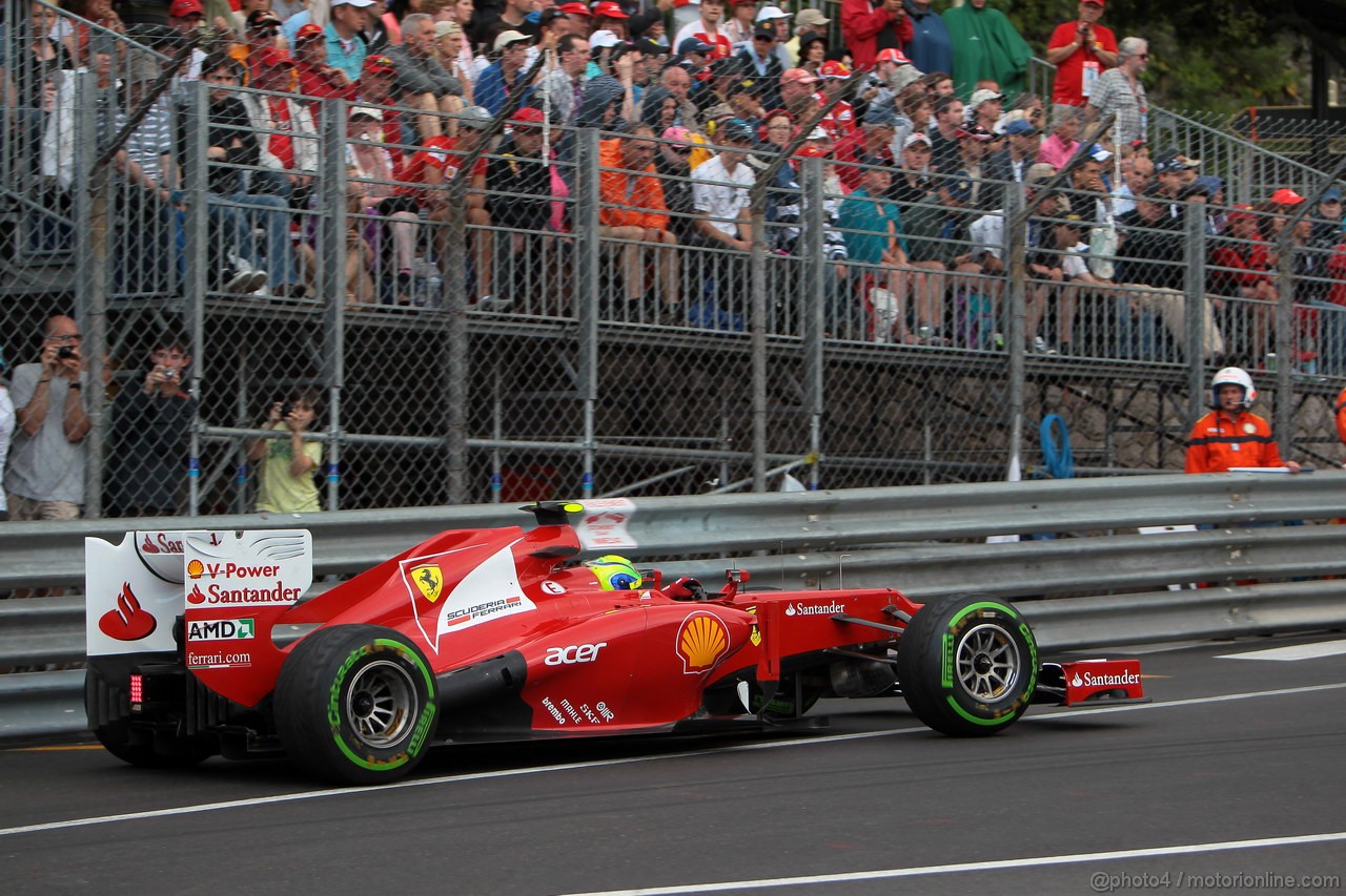 GP MONACO, 24.05.2012- Prove Libere 2, Felipe Massa (BRA) Ferrari F2012 