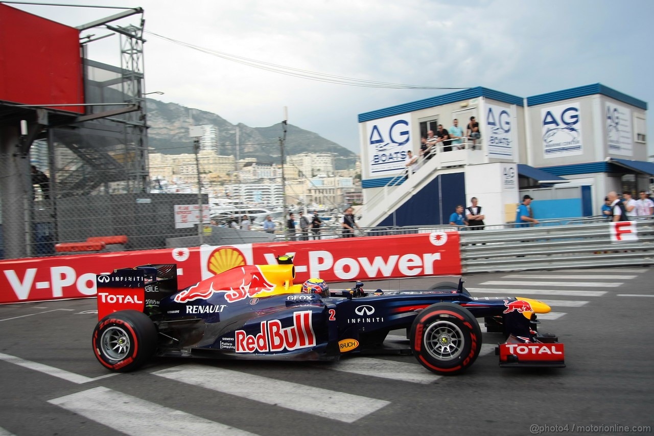 GP MONACO, 24.05.2012- Prove Libere 2, Mark Webber (AUS) Red Bull Racing RB8 