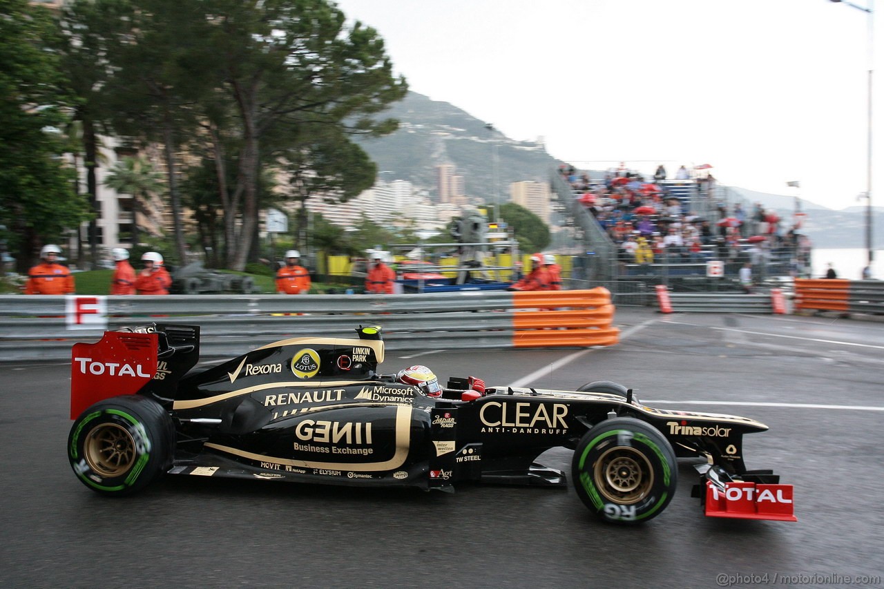 GP MONACO, 24.05.2012- Prove Libere 2, Romain Grosjean (FRA) Lotus F1 Team E20 