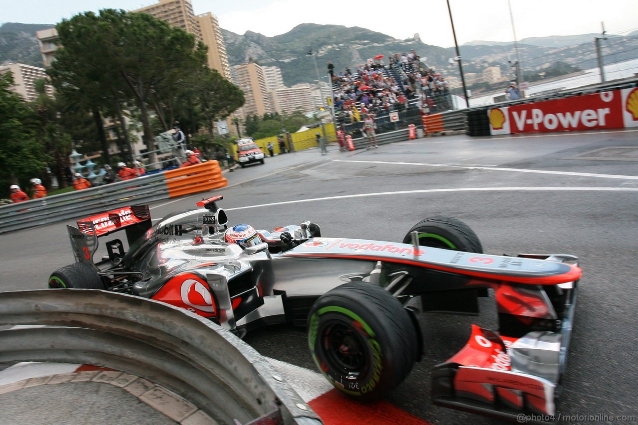 GP MONACO, 24.05.2012- Prove Libere 2, Jenson Button (GBR) McLaren Mercedes MP4-27 