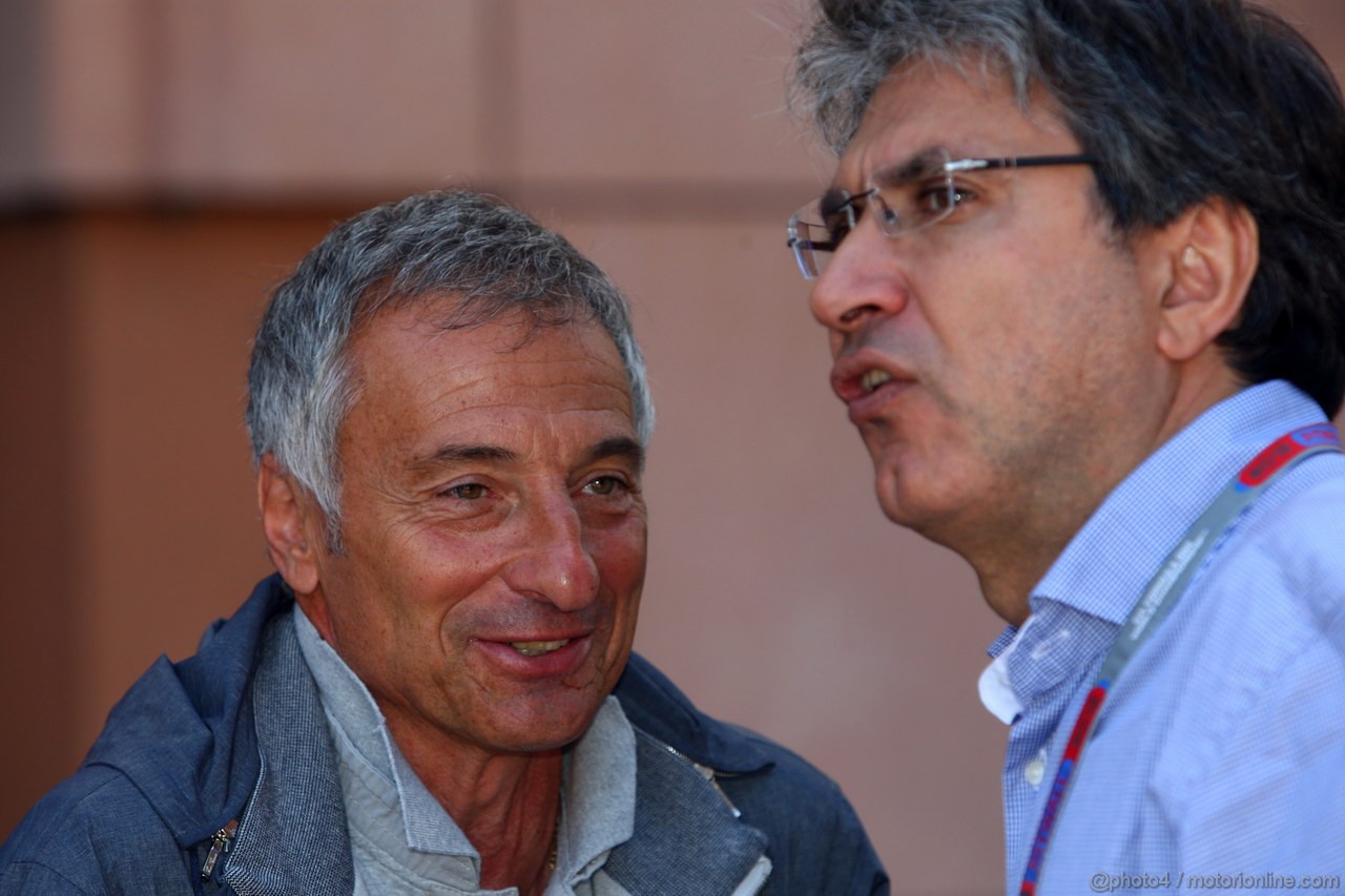 GP MONACO, 23.05.2012- Riccardo Patrese (ITA), Ex F1 driver e Pasquale Lattuneddu (ITA), FOM 