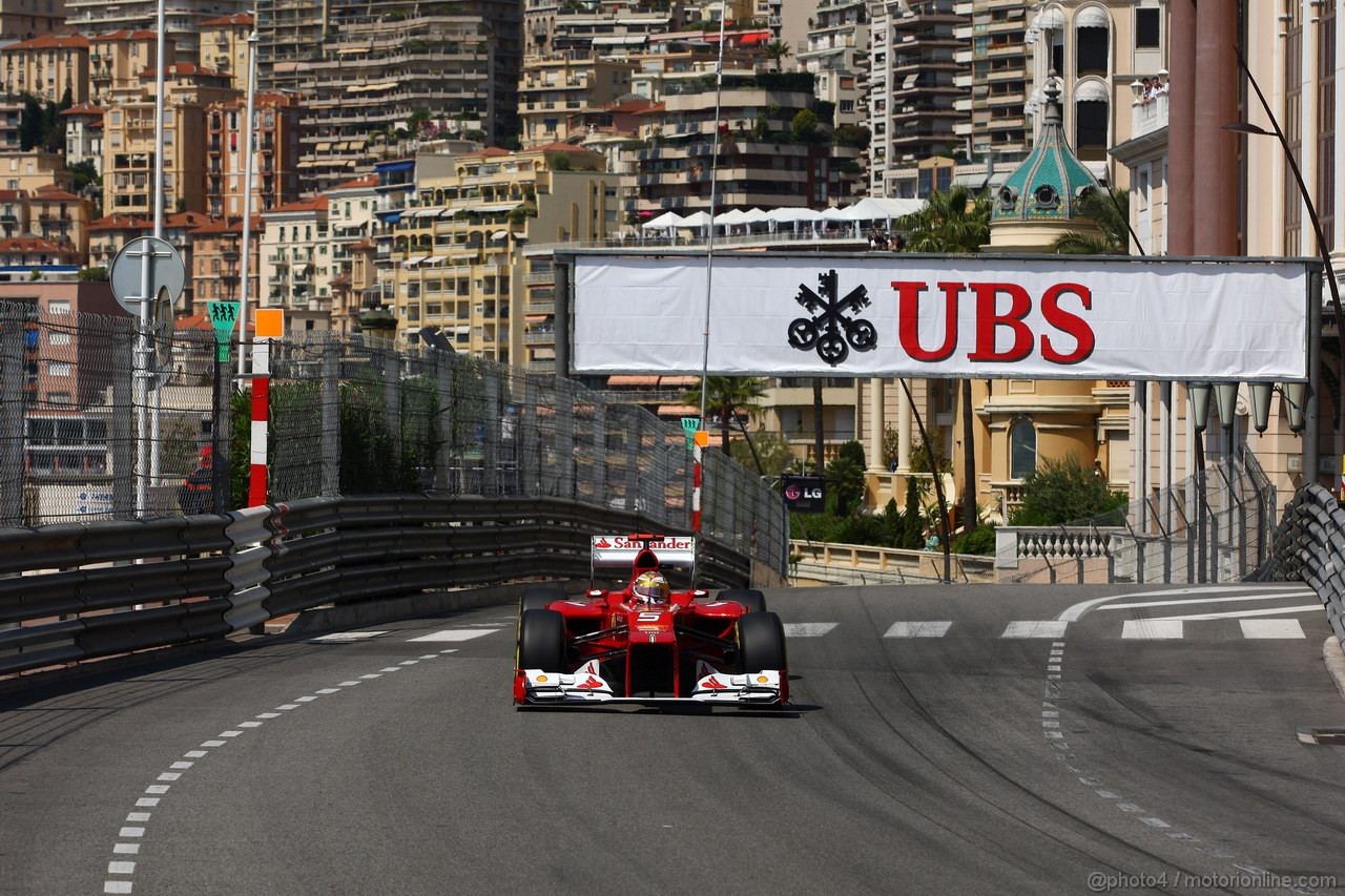 GP MONACO, 26.05.2012-  Prove Libere 3, Fernando Alonso (ESP) Ferrari F2012