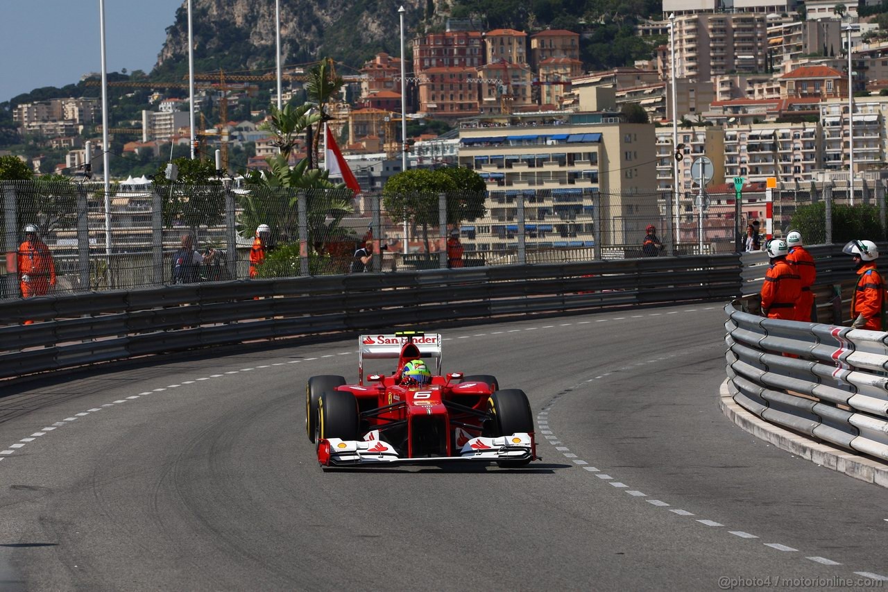 GP MONACO, 26.05.2012-  Prove Libere 3, Felipe Massa (BRA) Ferrari F2012 