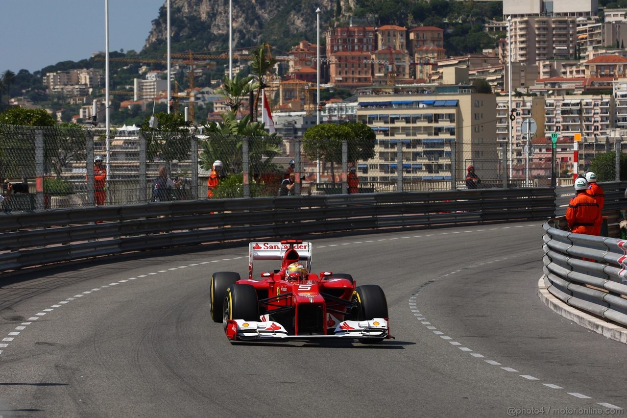GP MONACO, 26.05.2012-  Prove Libere 3, Fernando Alonso (ESP) Ferrari F2012 