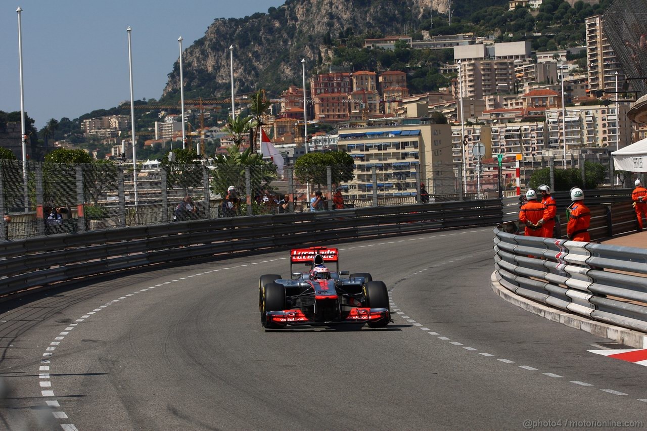 GP MONACO, 26.05.2012-  Prove Libere 3, Jenson Button (GBR) McLaren Mercedes MP4-27 