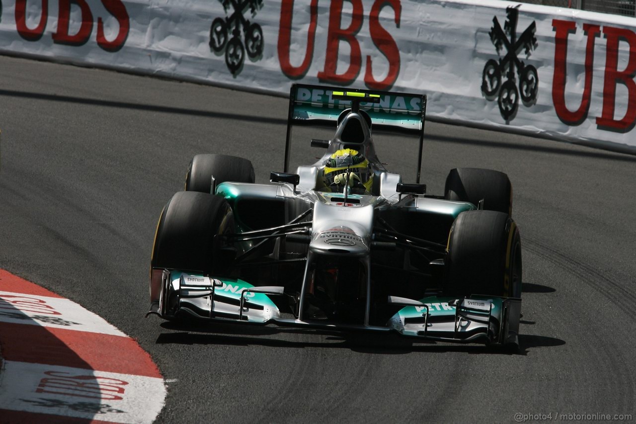 GP MONACO, 26.05.2012-  Prove Libere 3, Nico Rosberg (GER) Mercedes AMG F1 W03 