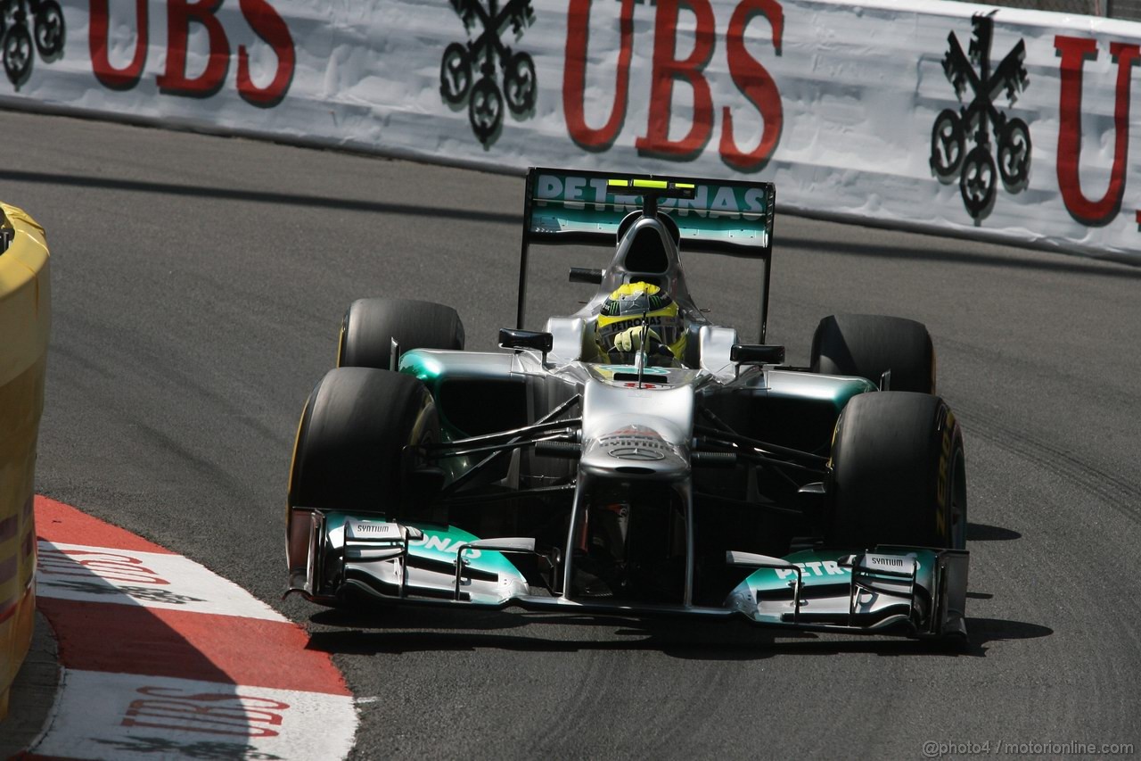 GP MONACO, 26.05.2012-  Prove Libere 3, Nico Rosberg (GER) Mercedes AMG F1 W03 
