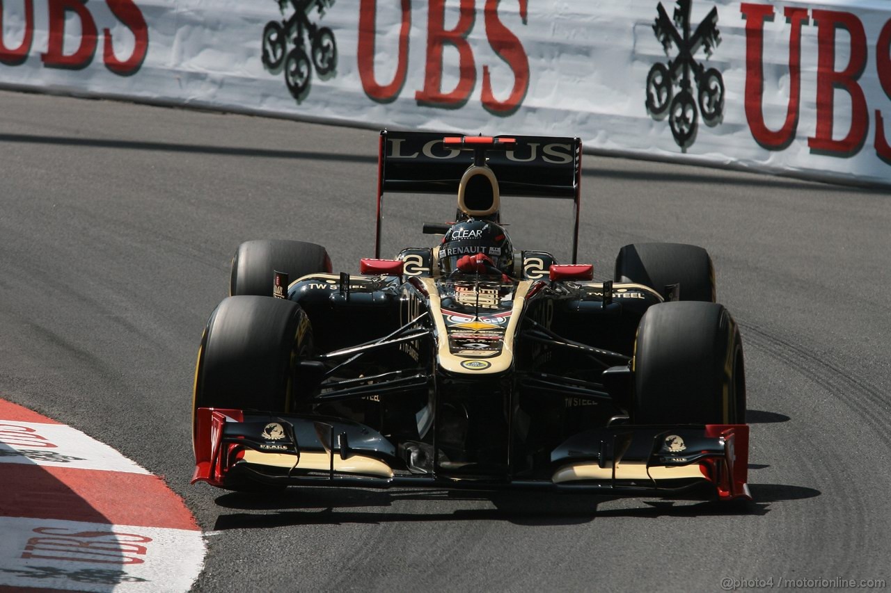 GP MONACO, 26.05.2012-  Prove Libere 3, Kimi Raikkonen (FIN) Lotus F1 Team E20 