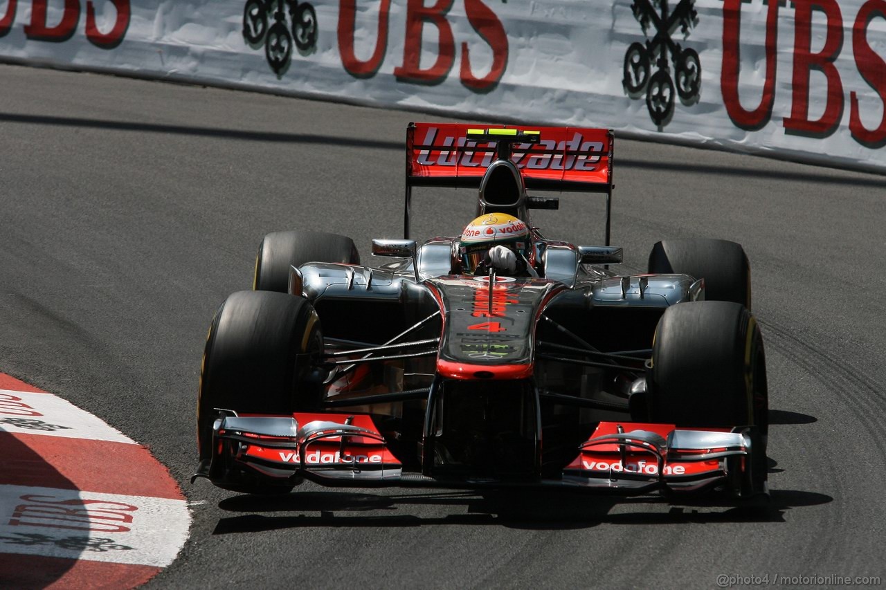 GP MONACO, 26.05.2012-  Prove Libere 3, Lewis Hamilton (GBR) McLaren Mercedes MP4-27 