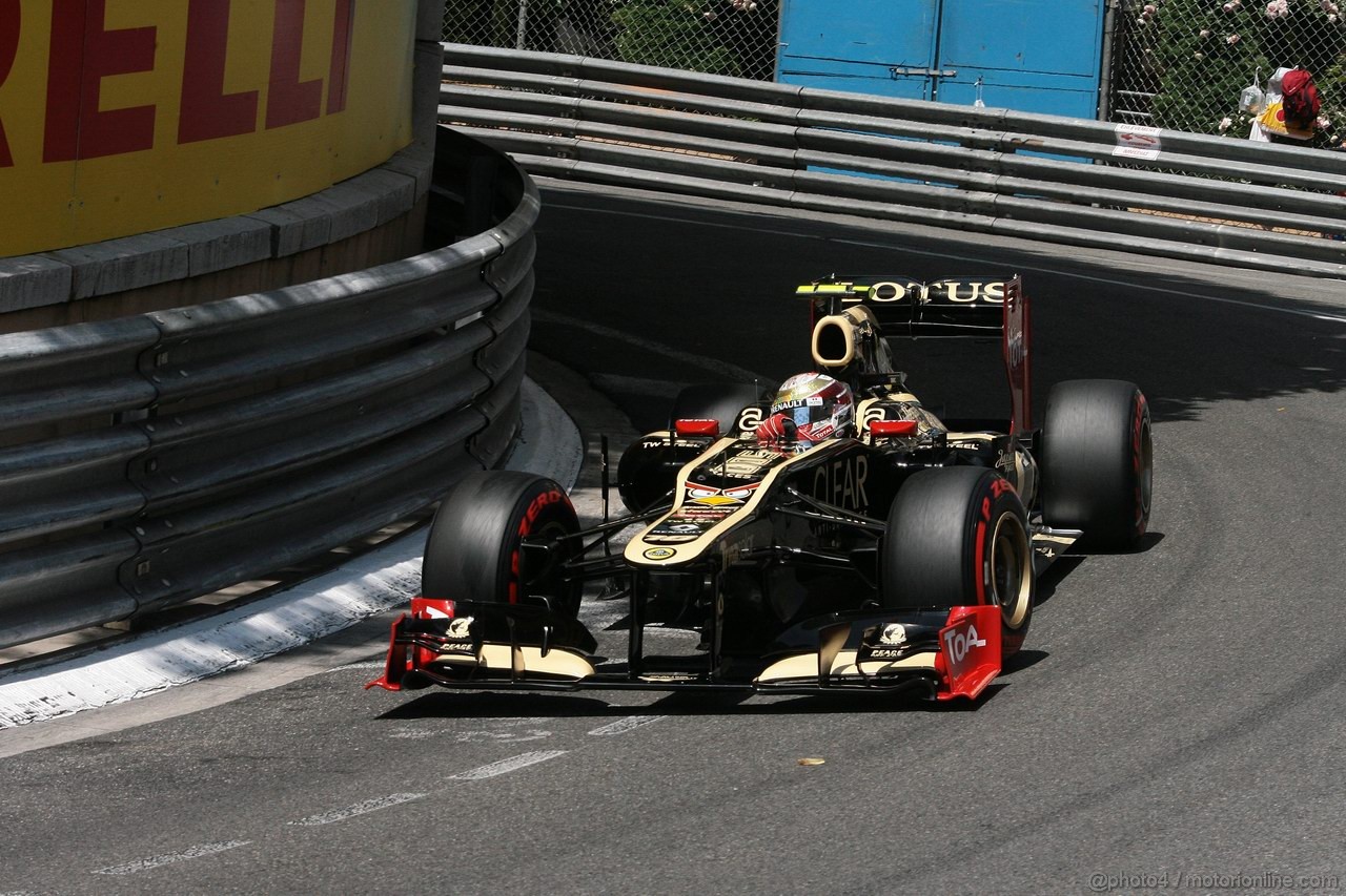 GP MONACO, 26.05.2012-  Prove Libere 3, Romain Grosjean (FRA) Lotus F1 Team E20 