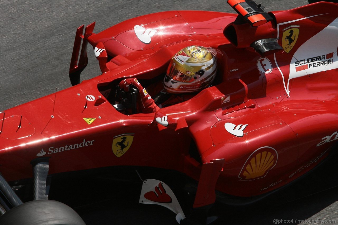 GP MONACO, 26.05.2012-  Prove Libere 3, Fernando Alonso (ESP) Ferrari F2012 