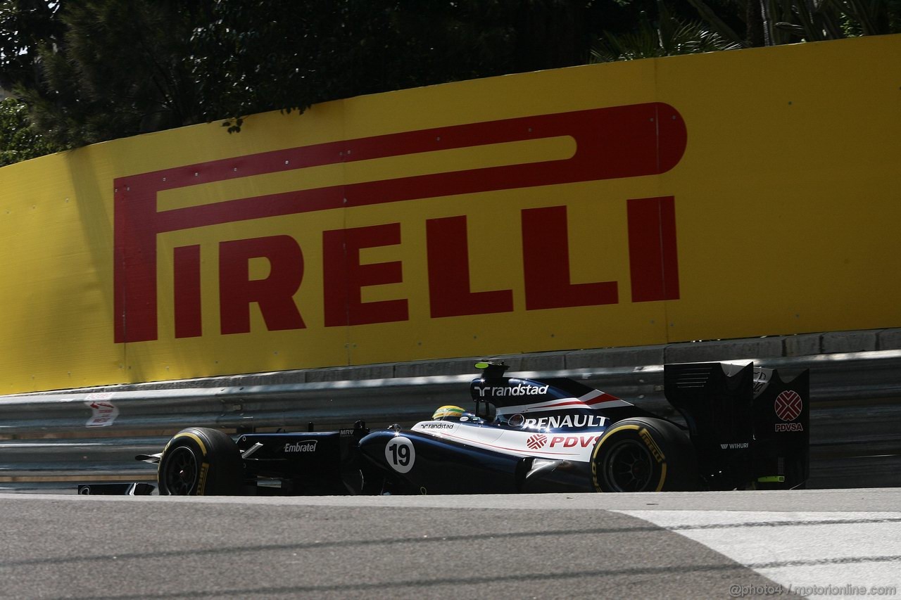 GP MONACO, 26.05.2012-  Prove Libere 3, Bruno Senna (BRA) Williams F1 Team FW34