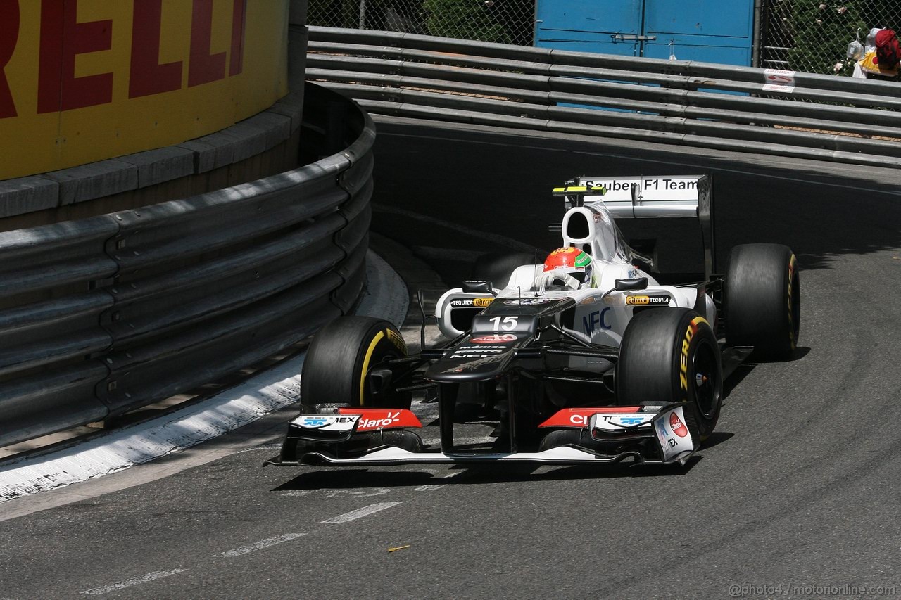 GP MONACO, 26.05.2012-  Prove Libere 3, Sergio Pérez (MEX) Sauber F1 Team C31 