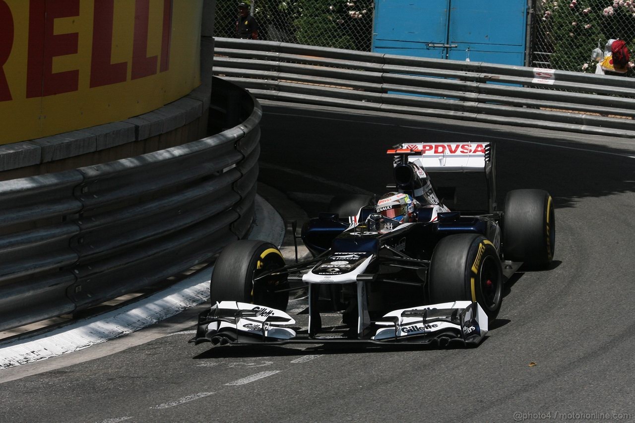 GP MONACO, 26.05.2012-  Prove Libere 3, Pastor Maldonado (VEN) Williams F1 Team FW34 