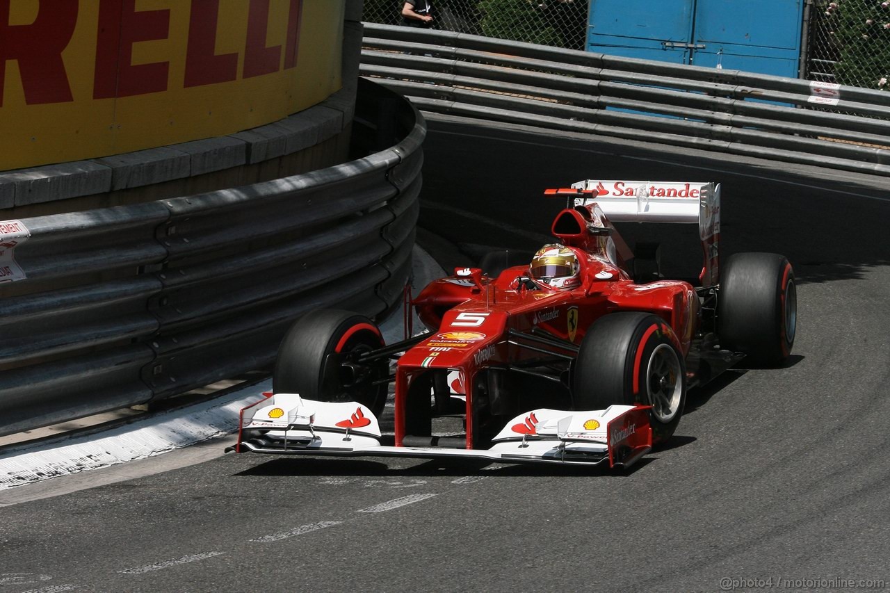 GP MONACO, 26.05.2012-  Prove Libere 3, Fernando Alonso (ESP) Ferrari F2012
