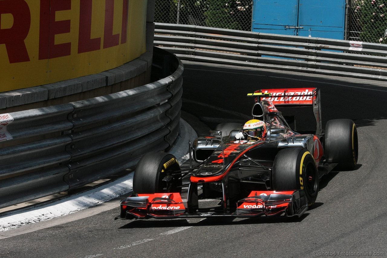 GP MONACO, 26.05.2012-  Prove Libere 3, Lewis Hamilton (GBR) McLaren Mercedes MP4-27 