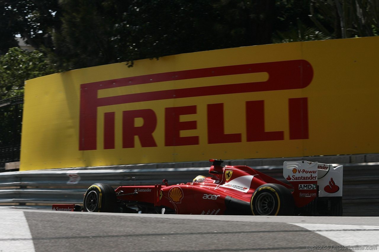 GP MONACO, 26.05.2012-  Prove Libere 3, Fernando Alonso (ESP) Ferrari F2012 