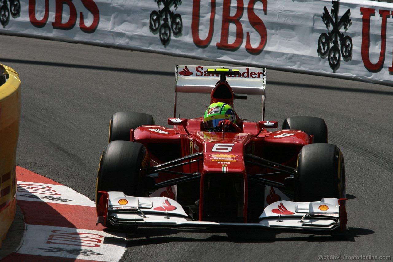 GP MONACO, 26.05.2012-  Prove Libere 3, Fernando Alonso (ESP) Ferrari F2012