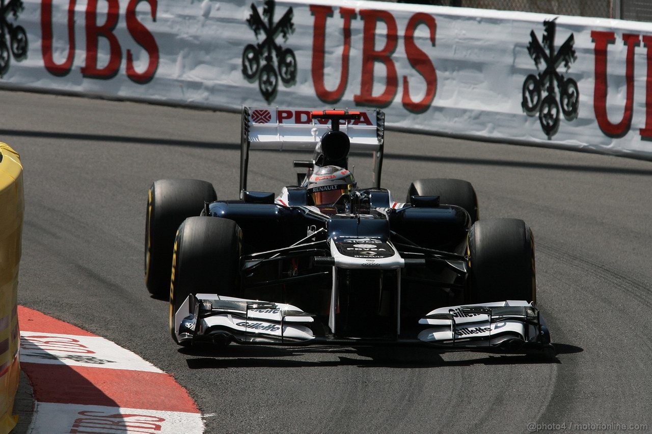 GP MONACO, 26.05.2012-  Prove Libere 3, Pastor Maldonado (VEN) Williams F1 Team FW34