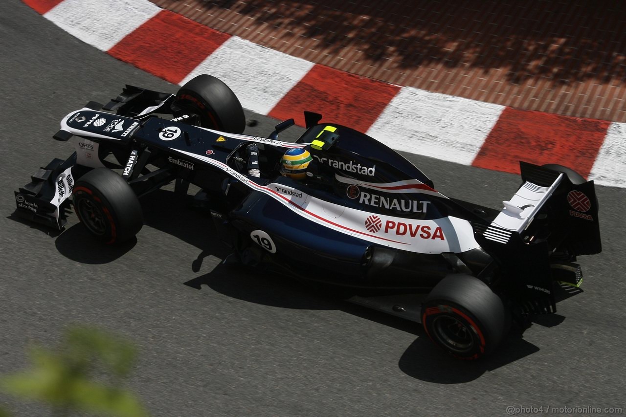 GP MONACO, 26.05.2012-  Prove Libere 3, Bruno Senna (BRA) Williams F1 Team FW34