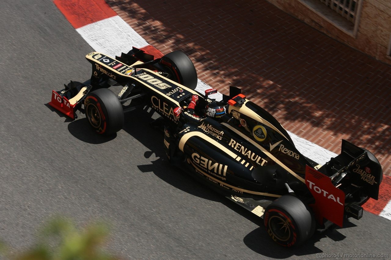 GP MONACO, 26.05.2012-  Prove Libere 3, Kimi Raikkonen (FIN) Lotus F1 Team E20
