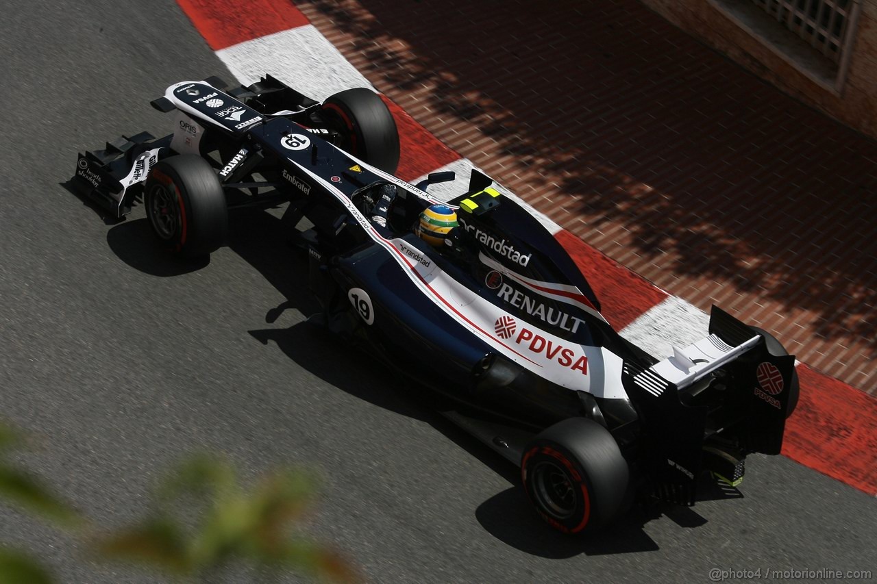 GP MONACO, 26.05.2012-  Prove Libere 3, Bruno Senna (BRA) Williams F1 Team FW34
