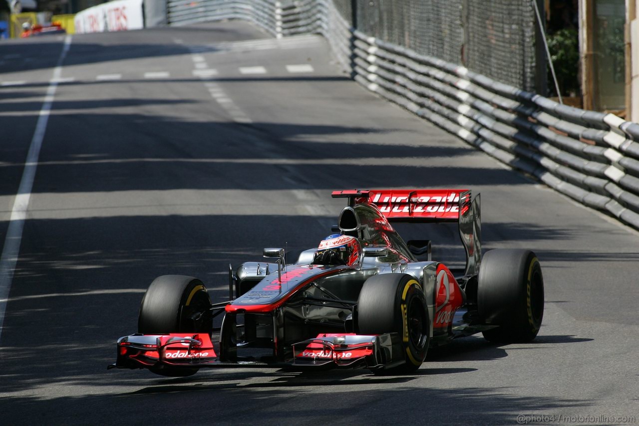 GP MONACO, 26.05.2012-  Prove Libere 3, Jenson Button (GBR) McLaren Mercedes MP4-27