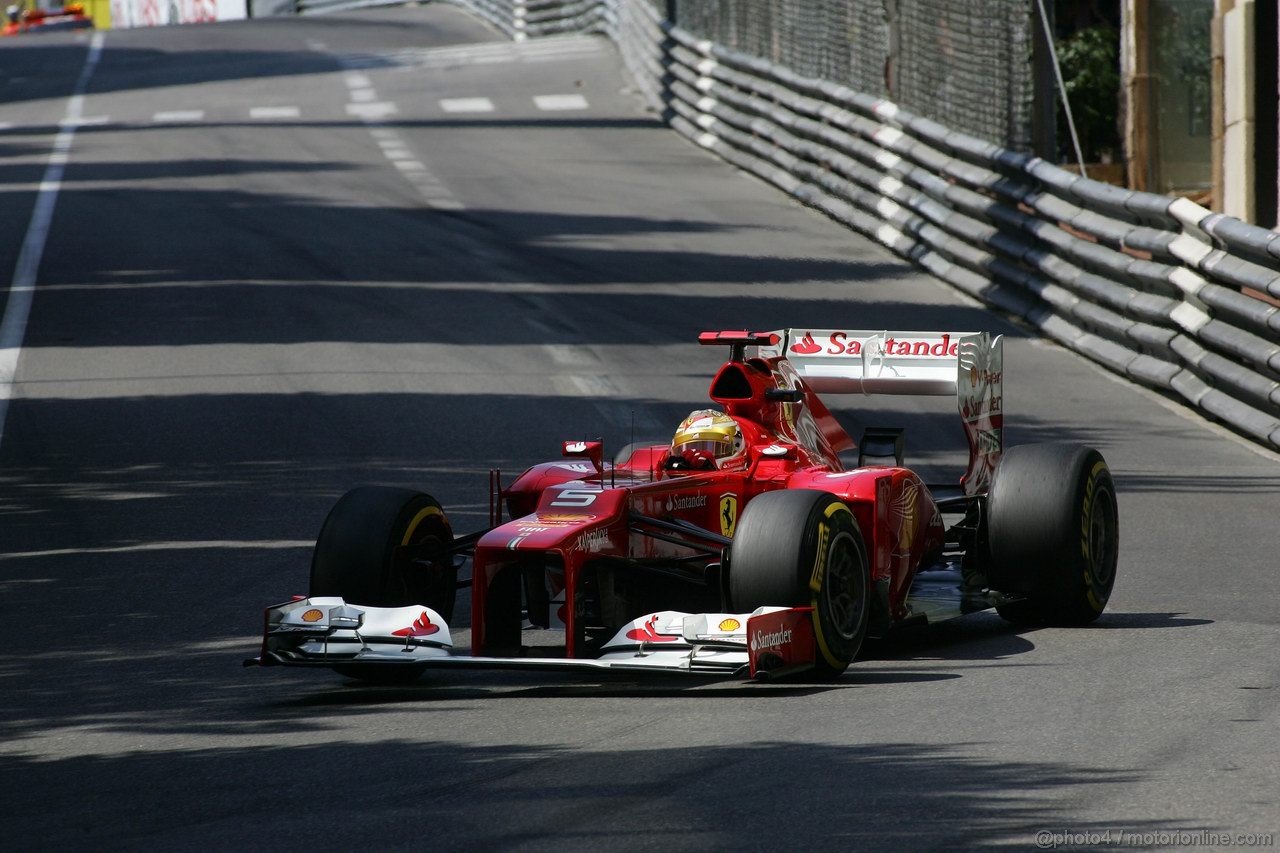 GP MONACO, 26.05.2012-  Prove Libere 3, Fernando Alonso (ESP) Ferrari F2012
