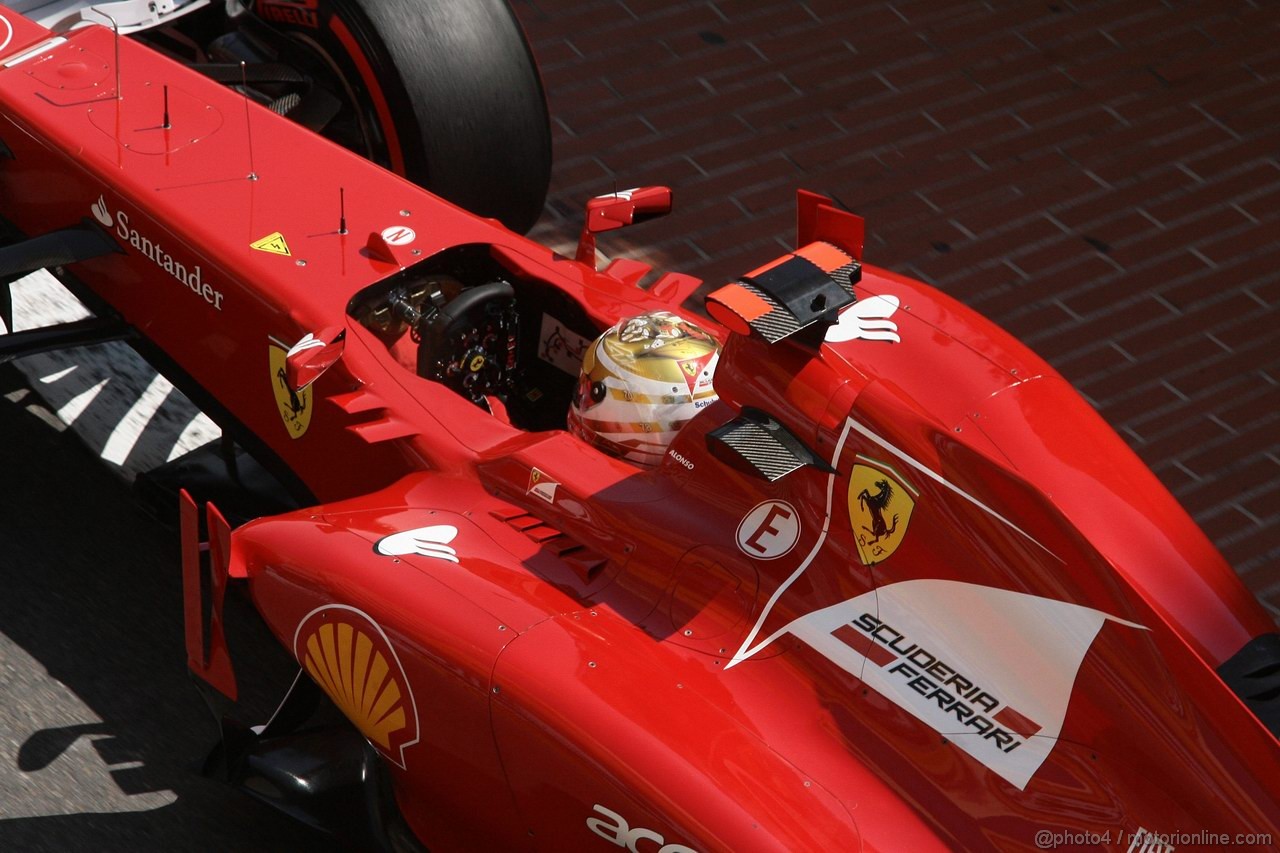 GP MONACO, 26.05.2012-  Prove Libere 3, Fernando Alonso (ESP) Ferrari F2012