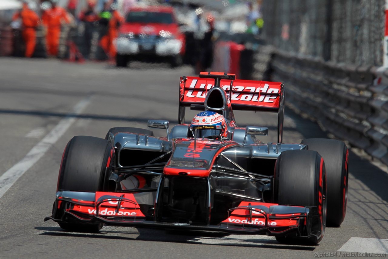 GP MONACO, 26.05.2012-  Prove Libere 3, Jenson Button (GBR) McLaren Mercedes MP4-27