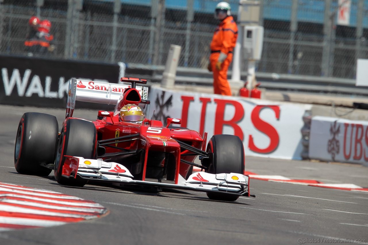 GP MONACO, 26.05.2012-  Prove Libere 3, Fernando Alonso (ESP) Ferrari F2012