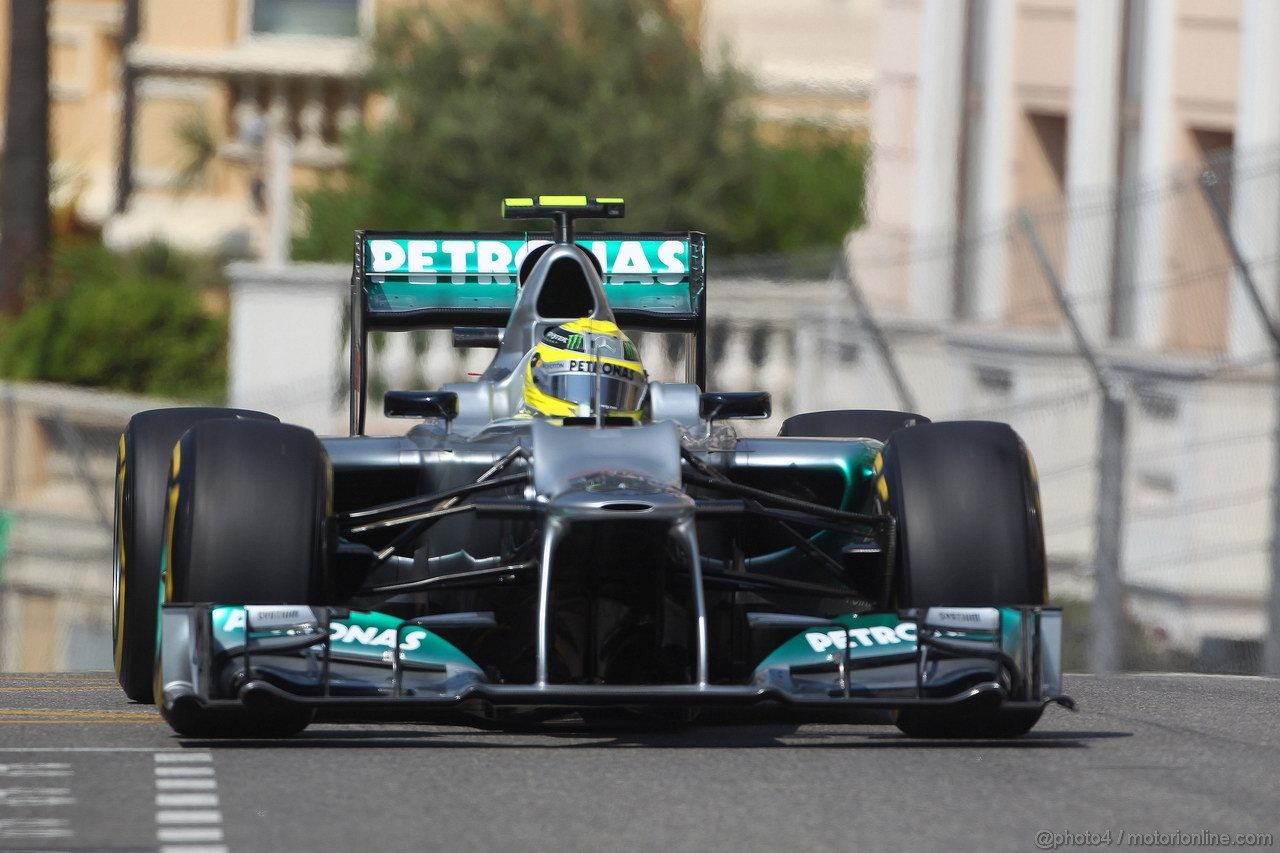 GP MONACO, 26.05.2012-  Prove Libere 3, Nico Rosberg (GER) Mercedes AMG F1 W03 