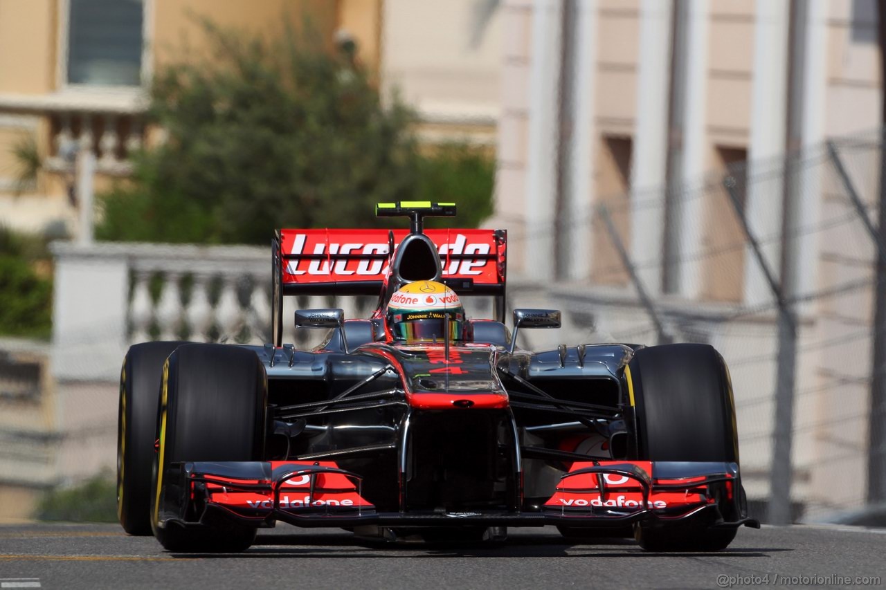 GP MONACO, 26.05.2012-  Prove Libere 3, Lewis Hamilton (GBR) McLaren Mercedes MP4-27