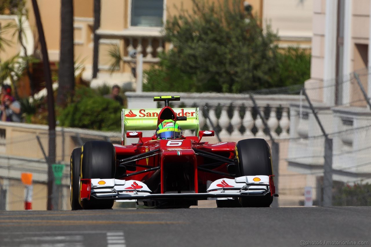 GP MONACO, 26.05.2012-  Prove Libere 3, Felipe Massa (BRA) Ferrari F2012