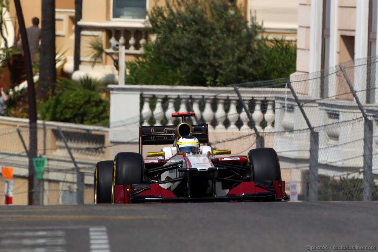 GP MONACO, 26.05.2012-  Prove Libere 3, Pedro de la Rosa (ESP) HRT Formula 1 Team F112 