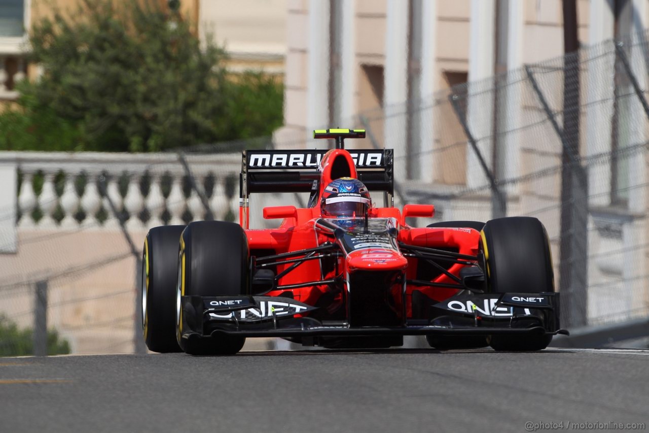 GP MONACO, 26.05.2012-  Prove Libere 3, Charles Pic (FRA) Marussia F1 Team MR01 